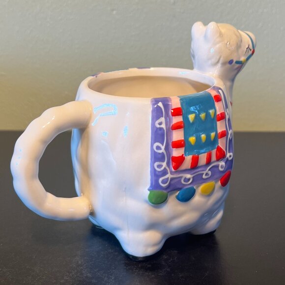 Llama / Alpaca Hand Painted Ceramic Mug / Planter ~ Home Decor ~ Animal Lover - Picture 7 of 16